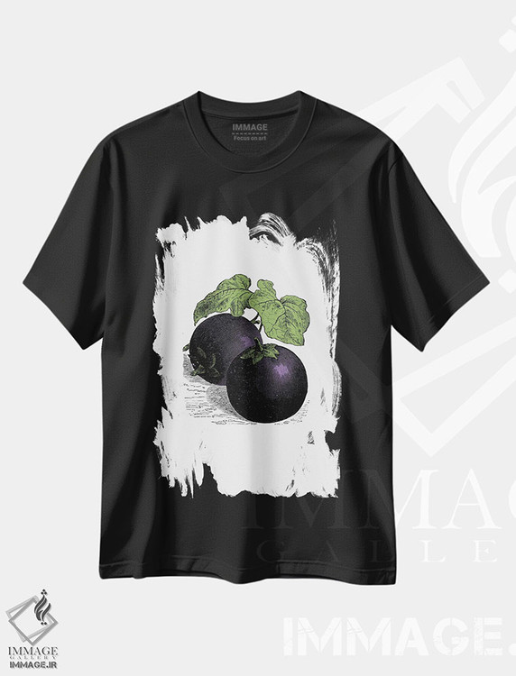 تیشرت طرح دار بادمجان، دکور معاصر اثر پوسترهای طراحی آلچرا | immage.ir