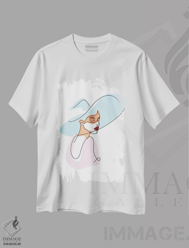 تیشرت طرح دار دختران خطی ۱، تزئینی اثر آرکتیک فریم | فروشگاه ایماژ