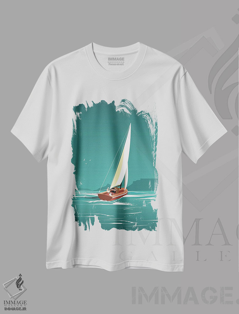تیشرت طرح دار کشتی رانی ۵، تزئینی اثر آرکتیک فریم | فروشگاه ایماژ