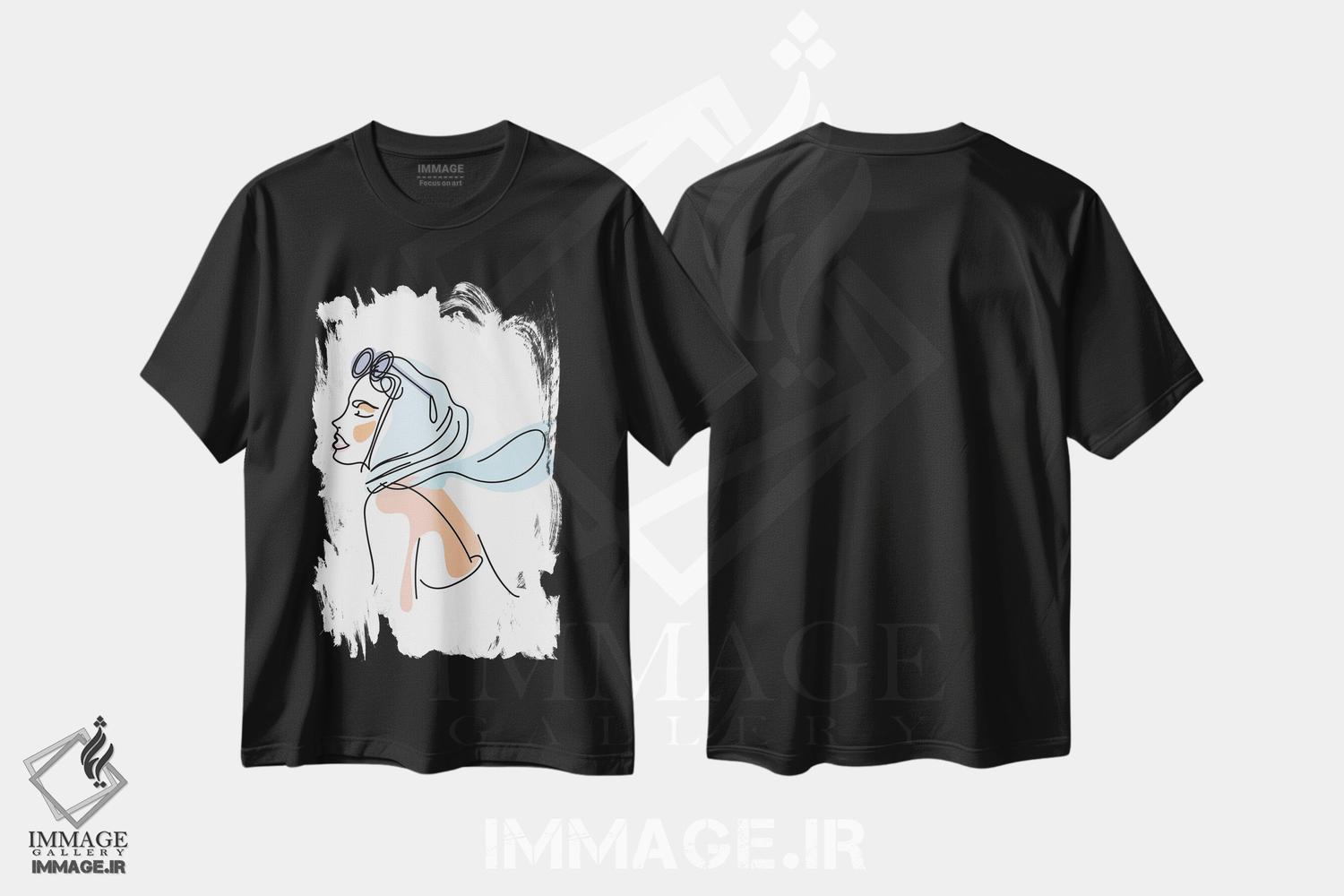 تیشرت طرح دار دختران خطی ۲، تزئینی اثر آرکتیک فریم | immage.ir
