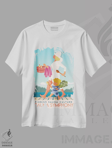 تیشرت طرح دار سونا فنلاند ۲، هنر دیجیتال اثر آرکتیک فریم | فروشگاه ایماژ