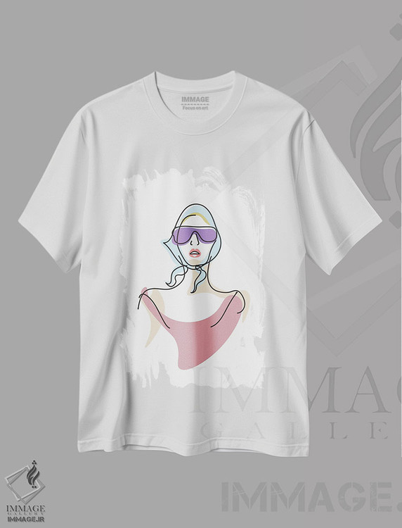 تیشرت طرح دار دختران خطی ۳، تزئینی اثر آرکتیک فریم | immage.ir