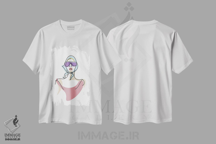تیشرت طرح دار دختران خطی ۳، تزئینی اثر آرکتیک فریم | immage.ir