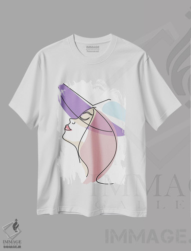 تیشرت طرح دار دختران خطی ۴، تزئینی اثر آرکتیک فریم | فروشگاه ایماژ