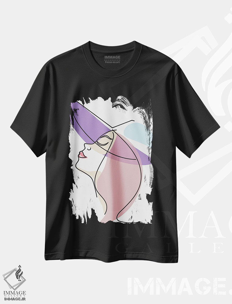 تیشرت طرح دار دختران خطی ۴، تزئینی اثر آرکتیک فریم | immage.ir