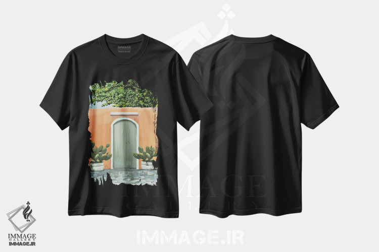 تیشرت طرح دار سفالینه ۱، دکور بوهمی اثر آرکتیک فریم | فروشگاه ایماژ