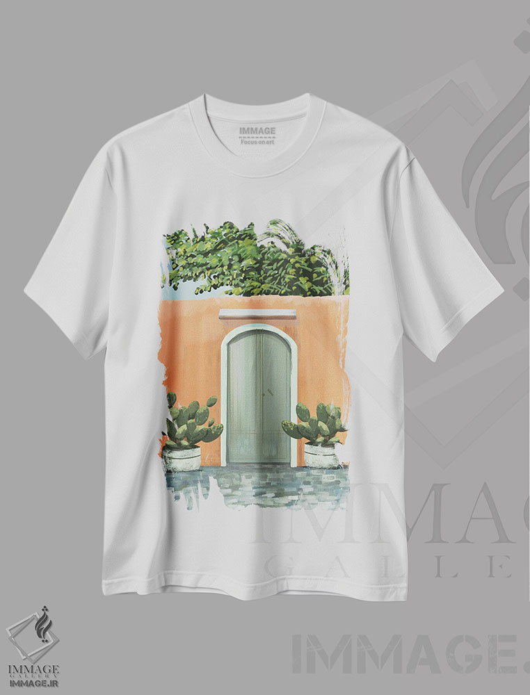 تیشرت طرح دار سفالینه ۱، دکور بوهمی اثر آرکتیک فریم | immage.ir