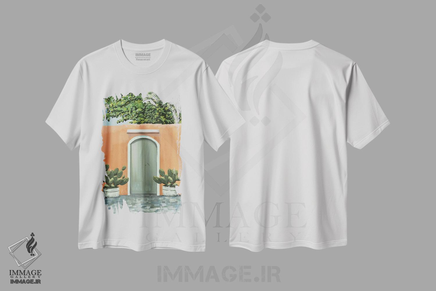 تیشرت طرح دار سفالینه ۱، دکور بوهمی اثر آرکتیک فریم | immage.ir