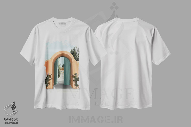 تیشرت طرح دار سفالینه ۲، دکور بوهمی اثر آرکتیک فریم | فروشگاه ایماژ