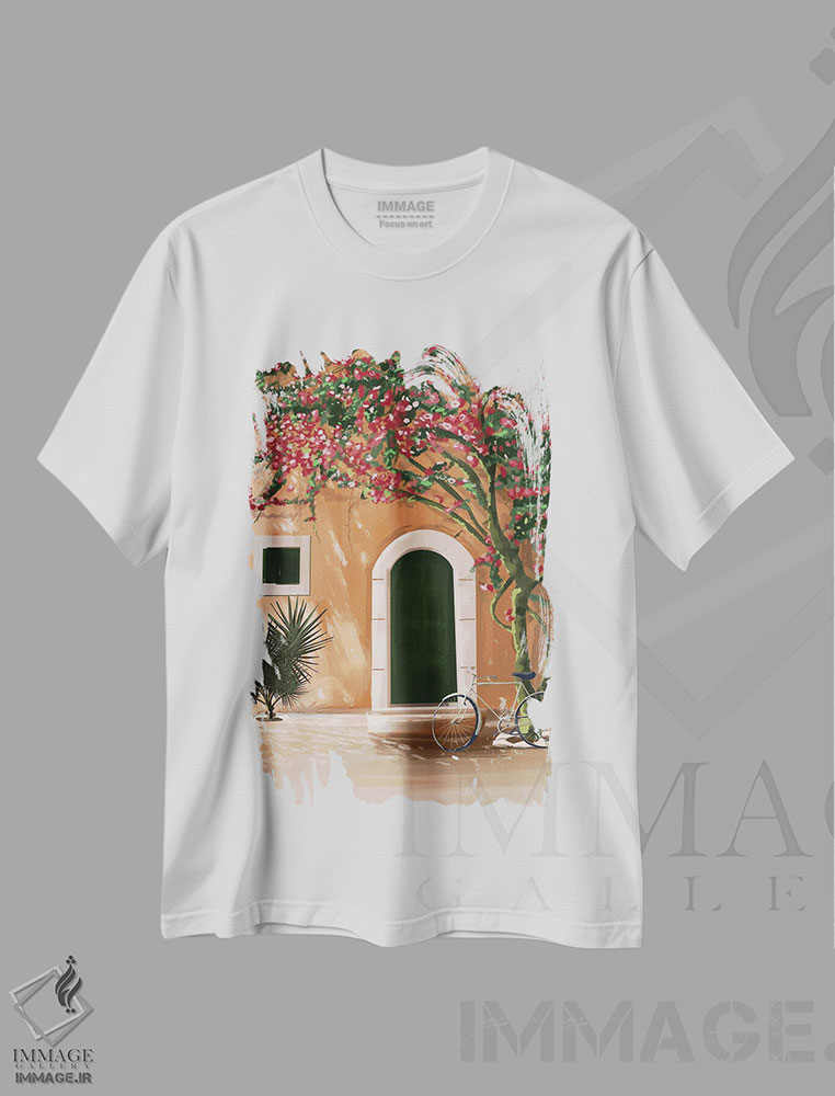 تیشرت طرح دار سفالینه ۳، دکور بوهمی اثر آرکتیک فریم | immage.ir