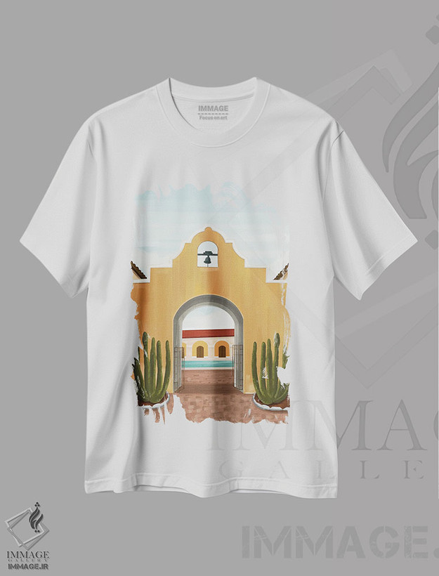 تیشرت طرح دار سفالینه ۴، دکور بوهمی اثر آرکتیک فریم | فروشگاه ایماژ