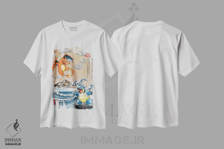 تیشرت طرح دار آتش در برابر آب، انیمه اثر آنتونیو کامارنا | فروشگاه ایماژ