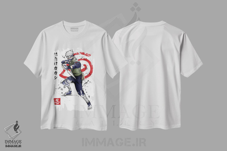 تیشرت طرح دار کاکاشی چشم شارینگان، انیمه اثر آنتونیو کامارنا | فروشگاه ایماژ