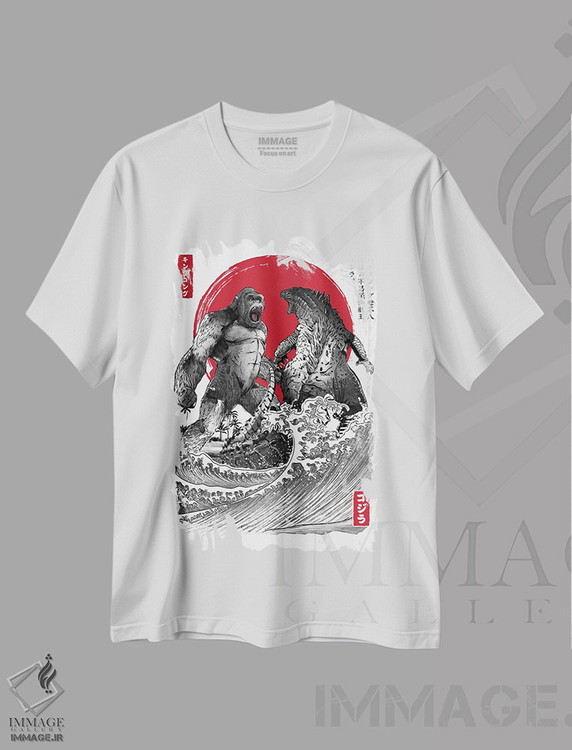 تیشرت طرح دار نبرد دوران ها سومیه، دکور آسیایی اثر آنتونیو کامارنا | فروشگاه ایماژ