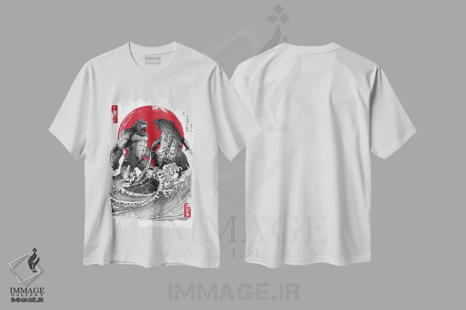 تیشرت طرح دار نبرد دوران ها سومیه، دکور آسیایی اثر آنتونیو کامارنا | فروشگاه ایماژ