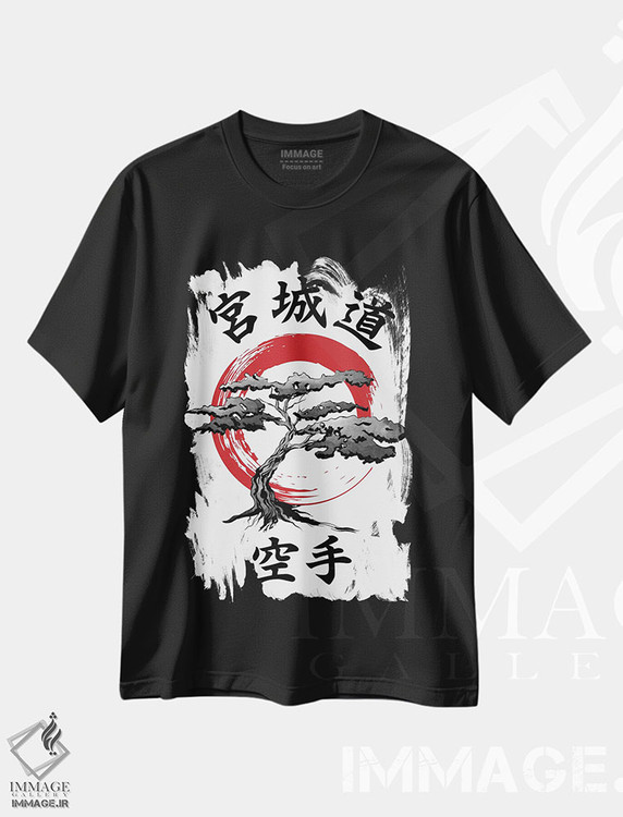 تیشرت طرح دار میاگی دو، دکور آسیایی اثر آنتونیو کامارنا | فروشگاه ایماژ