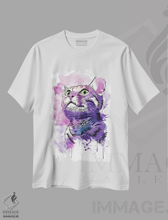تیشرت طرح دار گربه، مدیوم اثر آنتونیو کامارنا | immage.ir