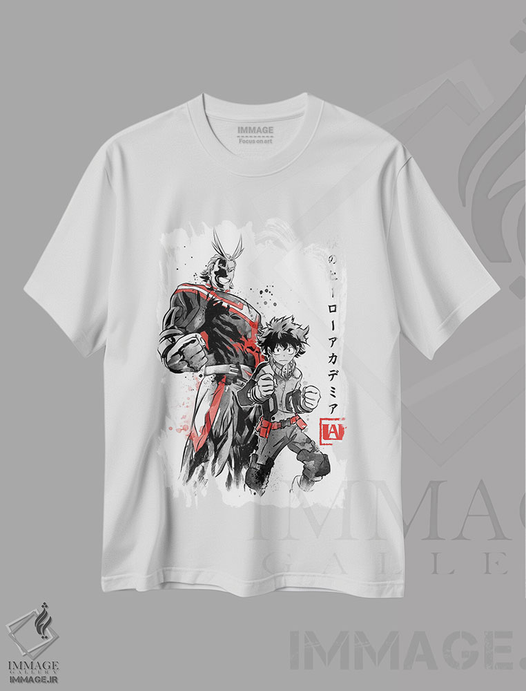 تیشرت طرح دار مدرسه قهرمانان، انیمه اثر آنتونیو کامارنا | فروشگاه ایماژ