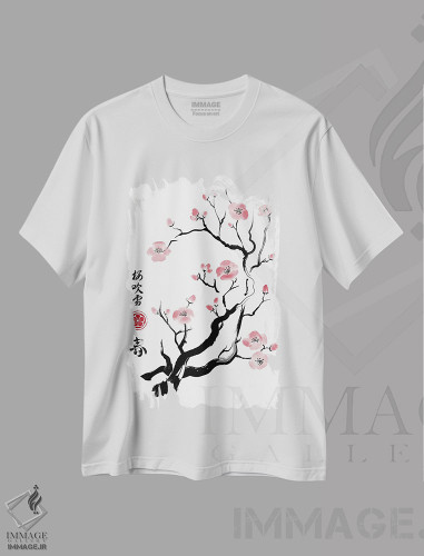 تیشرت طرح دار رنگ های بهاری در ژاپن، مدیوم اثر آنتونیو کامارنا | فروشگاه ایماژ
