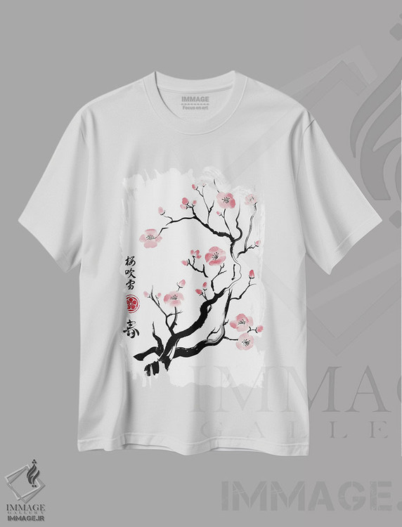 تیشرت طرح دار رنگ های بهاری در ژاپن، مدیوم اثر آنتونیو کامارنا | فروشگاه ایماژ