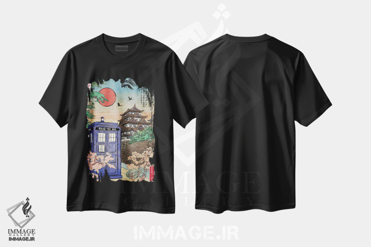 تیشرت طرح دار تاردیس در ژاپن، هنر دیجیتال اثر آنتونیو کامارنا | فروشگاه ایماژ