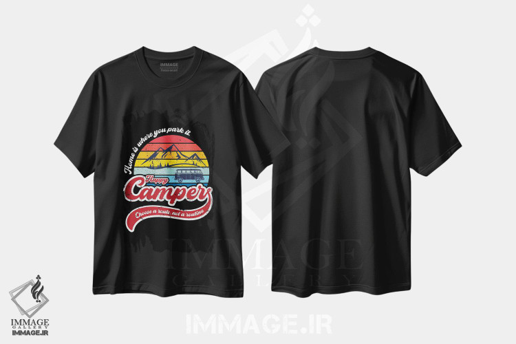 تیشرت طرح دار کمپر خوشحال، هنر دیجیتال اثر آنتونیو کامارنا | immage.ir