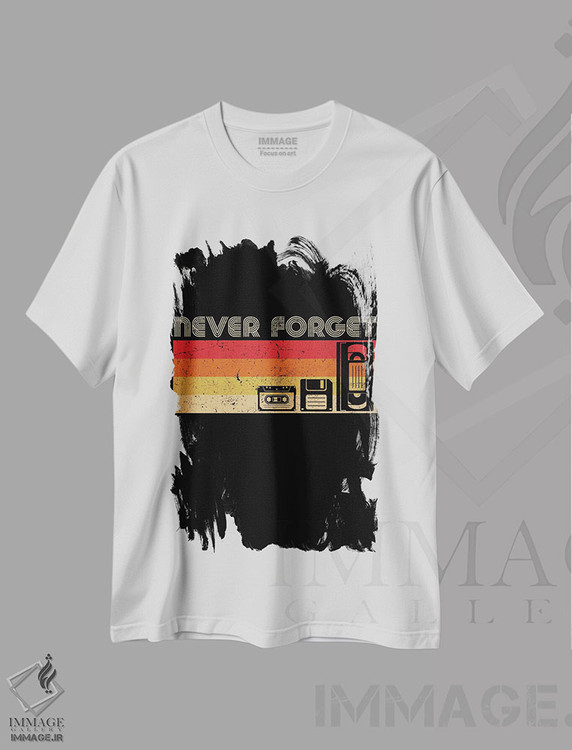 تیشرت طرح دار هرگز فراموش نکن، تزئینی اثر آنتونیو کامارنا | فروشگاه ایماژ