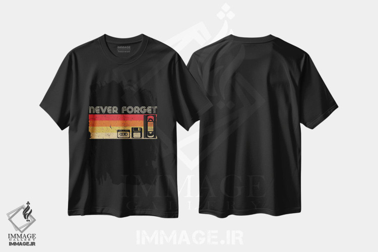 تیشرت طرح دار هرگز فراموش نکن، تزئینی اثر آنتونیو کامارنا | immage.ir