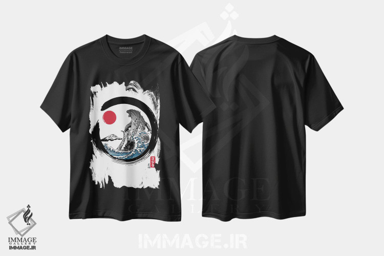 تیشرت طرح دار انسو کایجو، دکور آسیایی اثر آنتونیو کامارنا | فروشگاه ایماژ