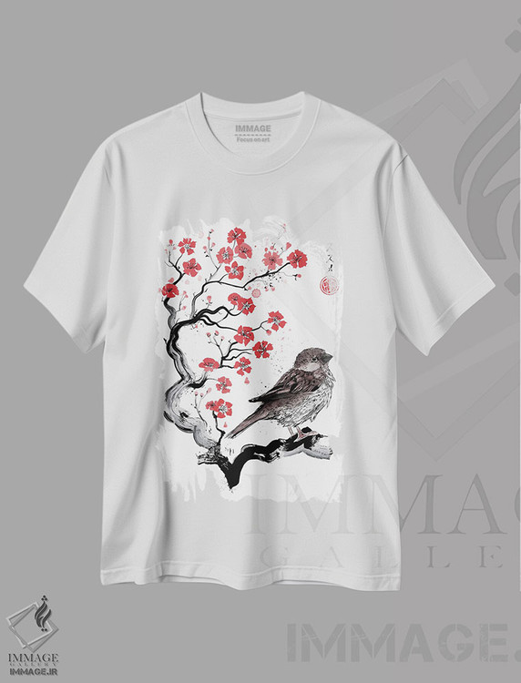 تیشرت طرح دار گنجشک کوچک، هنر دیجیتال اثر آنتونیو کامارنا | immage.ir