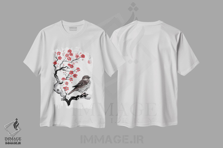 تیشرت طرح دار گنجشک کوچک، هنر دیجیتال اثر آنتونیو کامارنا | immage.ir