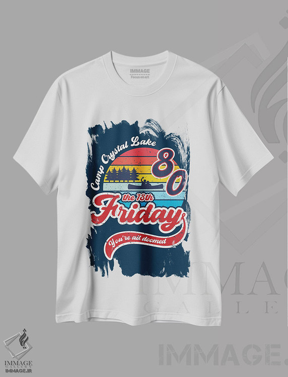 تیشرت طرح دار جمعه ۱۹۸۰، تزئینی اثر آنتونیو کامارنا | immage.ir