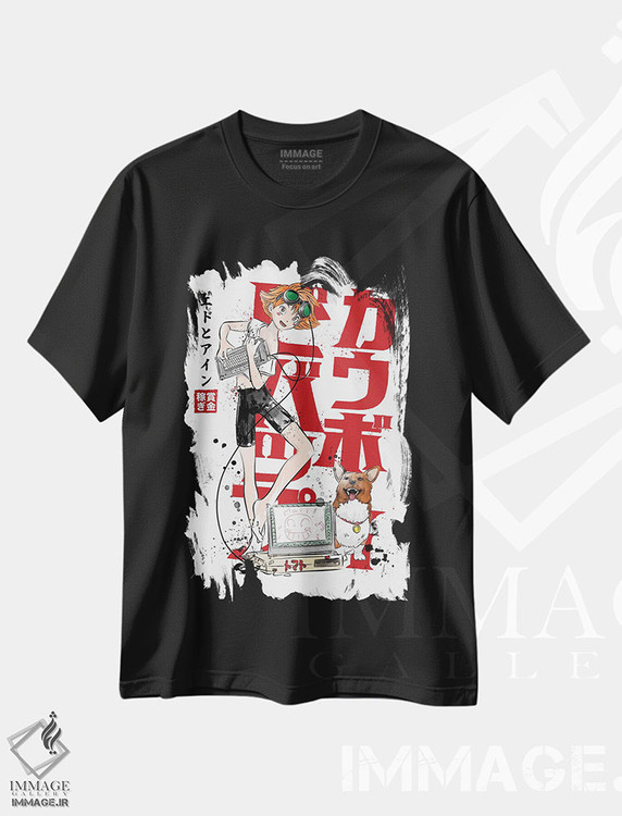 تیشرت طرح دار اد و آین، انیمه اثر آنتونیو کامارنا | فروشگاه ایماژ