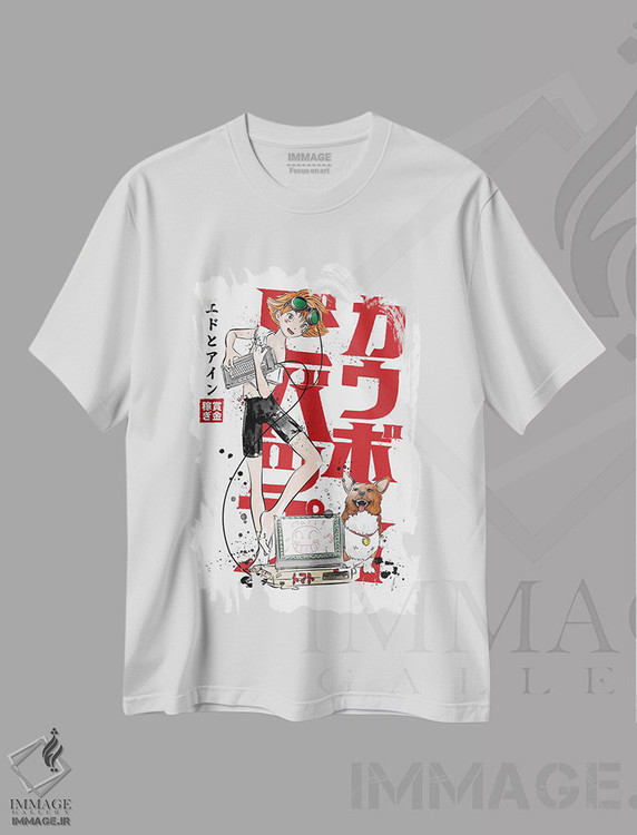 تیشرت طرح دار اد و آین، انیمه اثر آنتونیو کامارنا | immage.ir