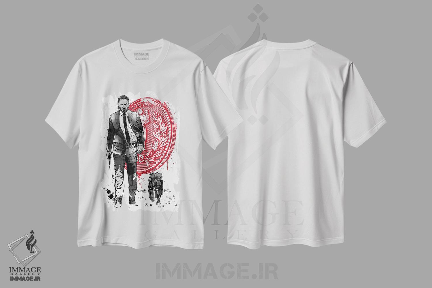 تیشرت طرح دار آدمکش تنها و کودک، هنر دیجیتال اثر آنتونیو کامارنا | فروشگاه ایماژ