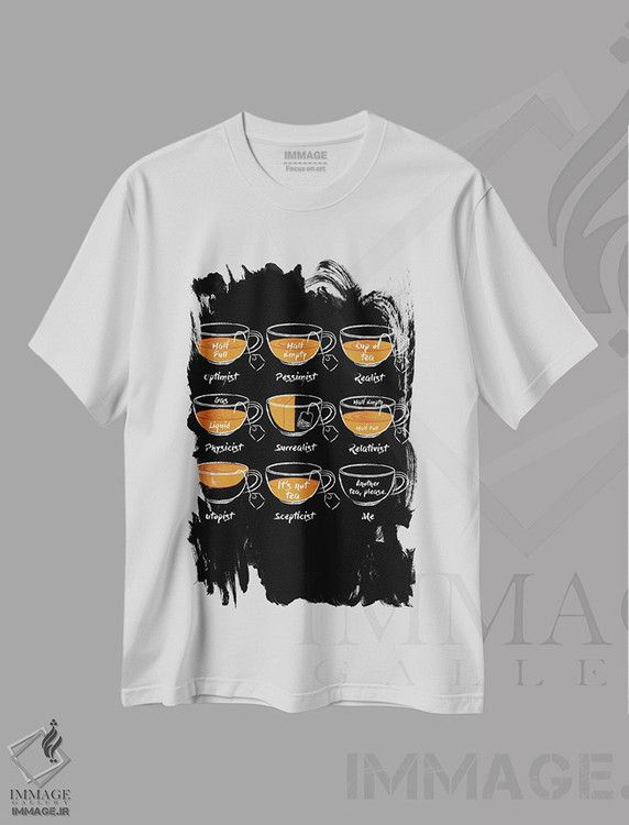 تیشرت طرح دار یک چای دیگر، هنر دیجیتال اثر آنتونیو کامارنا | immage.ir