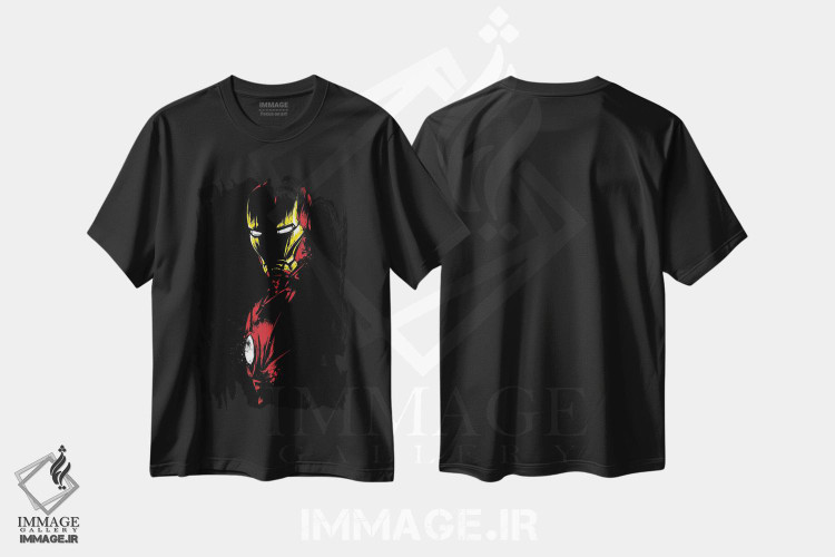 تیشرت طرح دار آهن در سایه ها، هنر دیجیتال اثر آنتونیو کامارنا | فروشگاه ایماژ