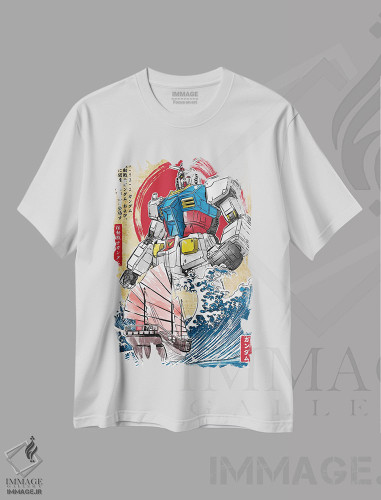 تیشرت طرح دار گاندم RX-78-2 در ژاپن، دکور آسیایی اثر آنتونیو کامارنا | فروشگاه ایماژ