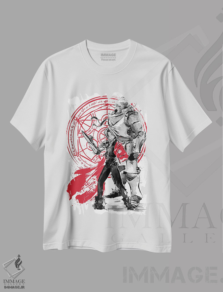 تیشرت طرح دار برادران کیمیاگر، انیمه اثر آنتونیو کامارنا | immage.ir