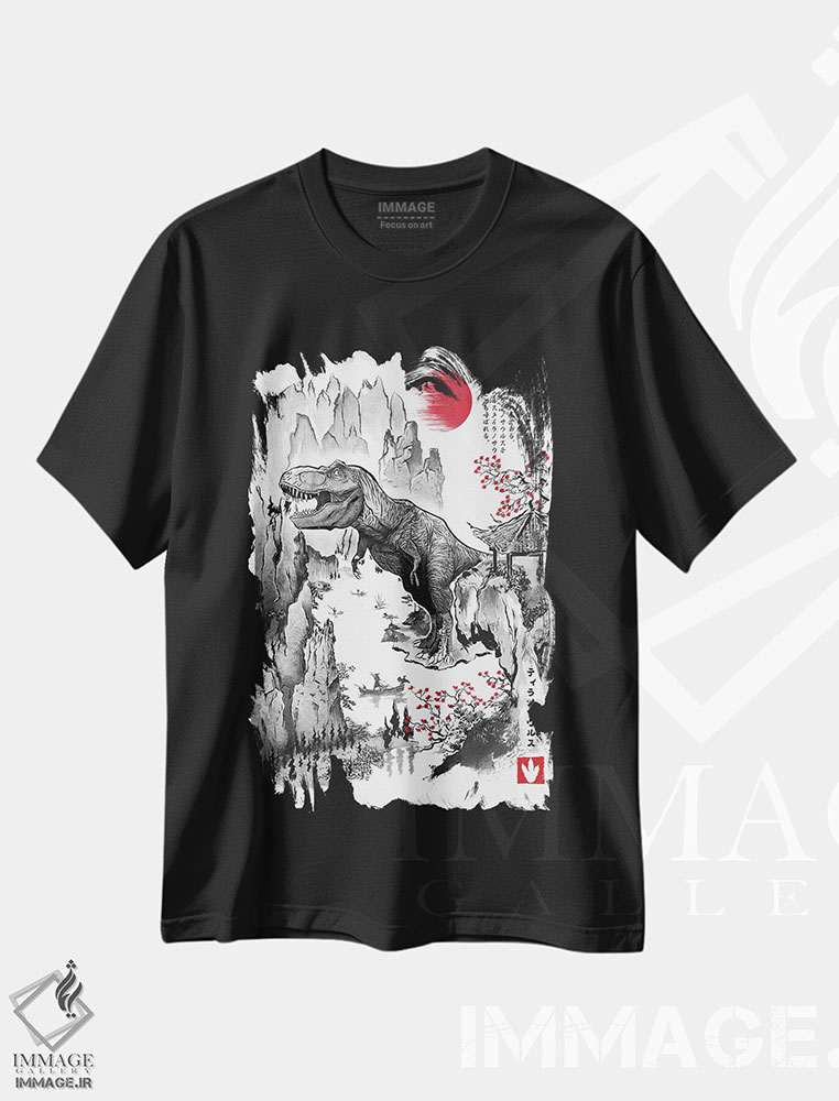 تیشرت طرح دار تی رکس در ژاپن، دکور آسیایی اثر آنتونیو کامارنا | immage.ir