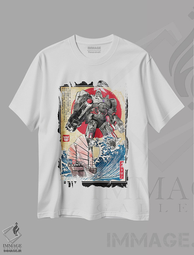 تیشرت طرح دار مگاترون در ژاپن، مدیوم اثر آنتونیو کامارنا | فروشگاه ایماژ