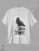 تیشرت طرح دار Raven And Poe,قهوه، کلاغ و پو، مدیوم اثر آنتونیو کامارنا | immage.ir