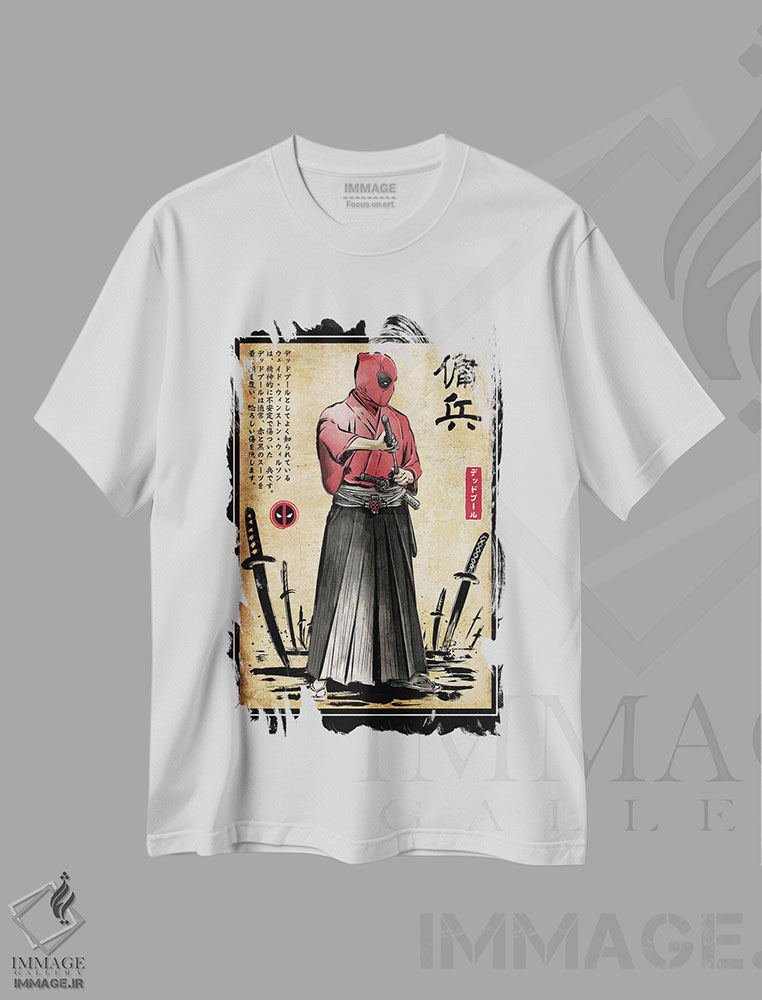 تیشرت طرح دار رونین قرمز، مدیوم اثر آنتونیو کامارنا | فروشگاه ایماژ