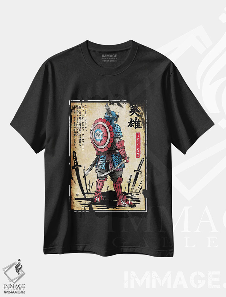 تیشرت طرح دار کاپیتان سامورایی، مدیوم اثر آنتونیو کامارنا | فروشگاه ایماژ