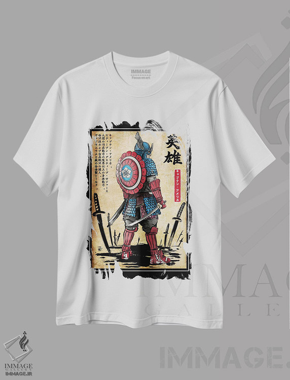 تیشرت طرح دار کاپیتان سامورایی، مدیوم اثر آنتونیو کامارنا | immage.ir