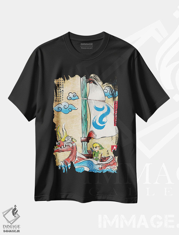 تیشرت طرح دار بادبان زن، هنر دیجیتال اثر آنتونیو کامارنا | immage.ir
