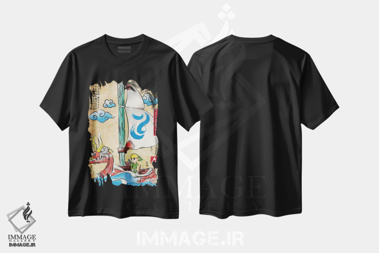 تیشرت طرح دار بادبان زن، هنر دیجیتال اثر آنتونیو کامارنا | immage.ir