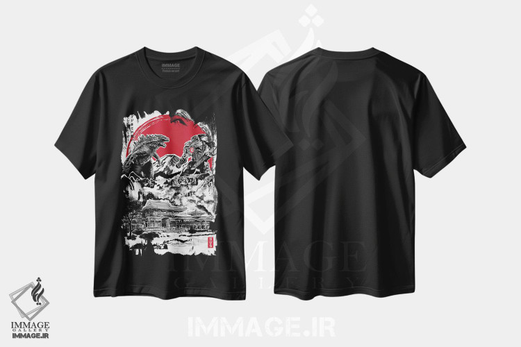 تیشرت طرح دار حمله به معبد ژاپنی، دکور آسیایی اثر آنتونیو کامارنا | immage.ir