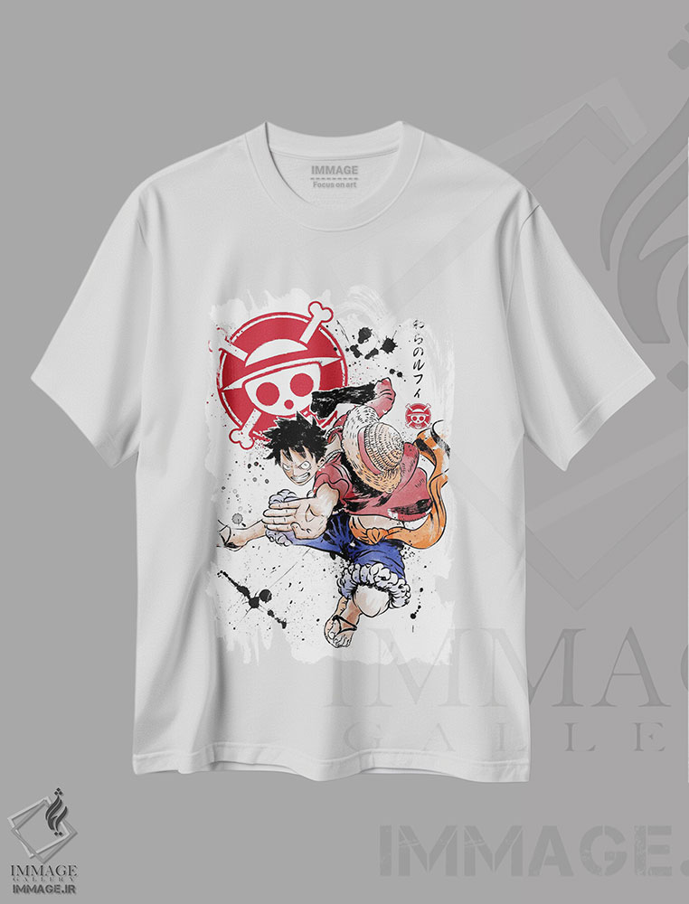 تیشرت طرح دار کاپیتان کلاه حصیری، انیمه اثر آنتونیو کامارنا | فروشگاه ایماژ