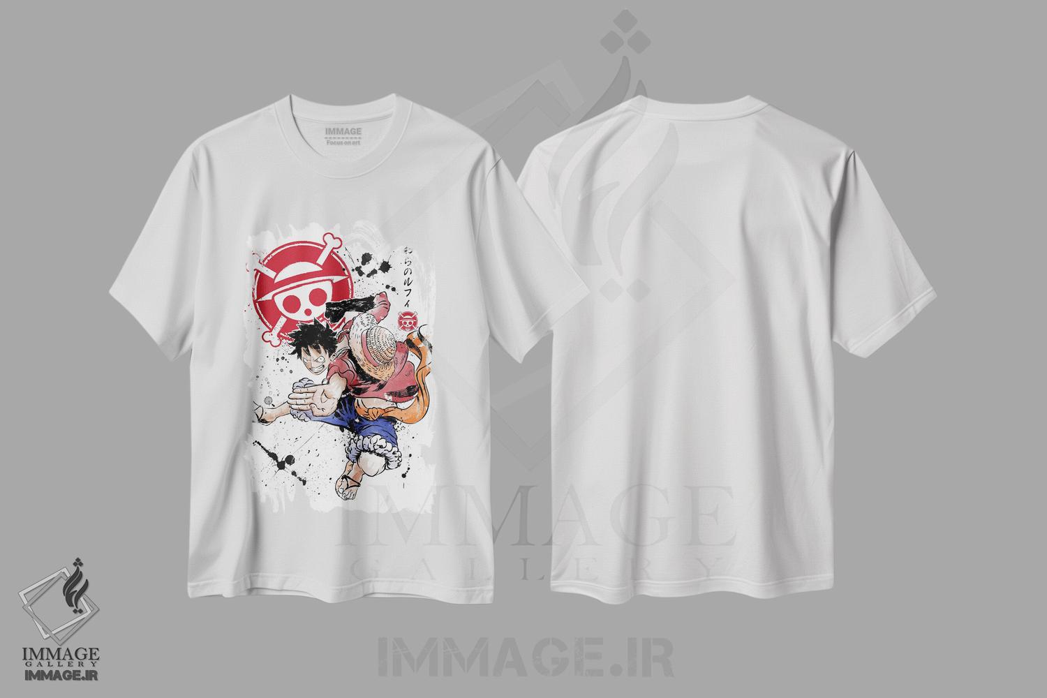 تیشرت طرح دار کاپیتان کلاه حصیری، انیمه اثر آنتونیو کامارنا | فروشگاه ایماژ